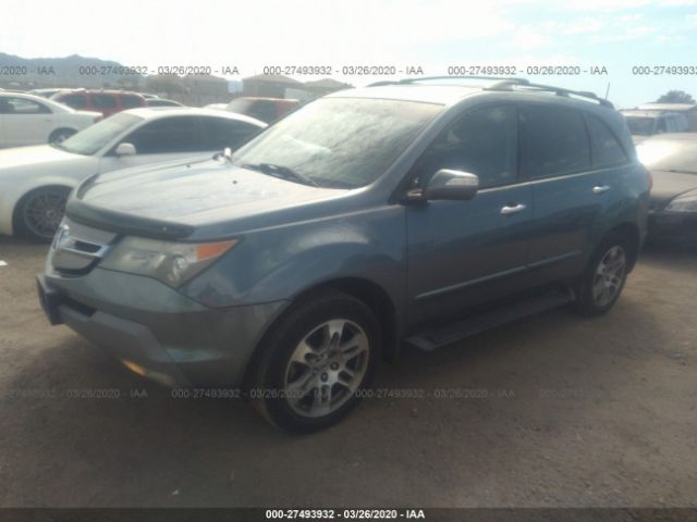 2HNYD28497H540165 - 2007 ACURA MDX TECHNOLOGY Gray photo 2