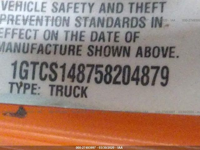 1GTCS148758204879 - 2005 GMC CANYON  Orange photo 9