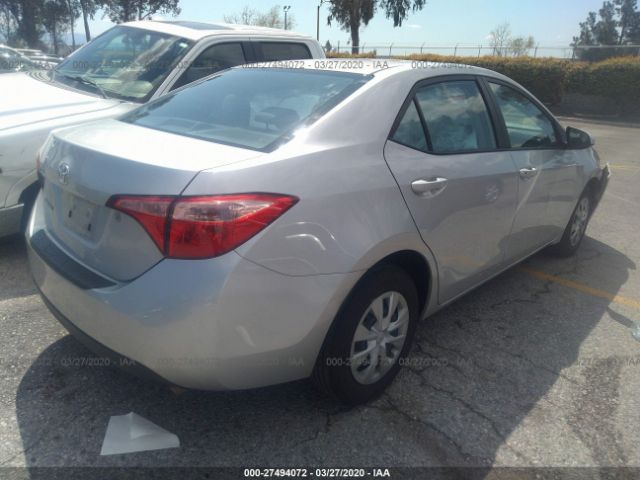 5YFBURHE0HP590056 - 2017 TOYOTA COROLLA L/LE/XLE/SE/XSE Silver photo 4