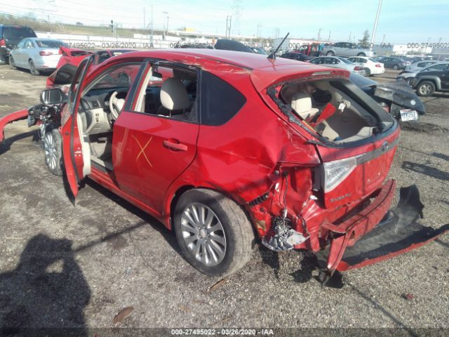 JF1GH61688H823470 - 2008 SUBARU IMPREZA 2.5I Red photo 3