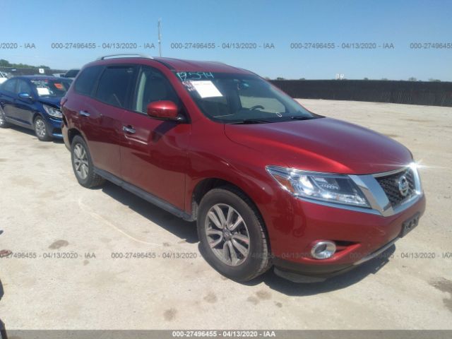 5N1AR2MN3GC634368 - 2016 NISSAN PATHFINDER S/SV/SL/PLATINUM Red photo 1