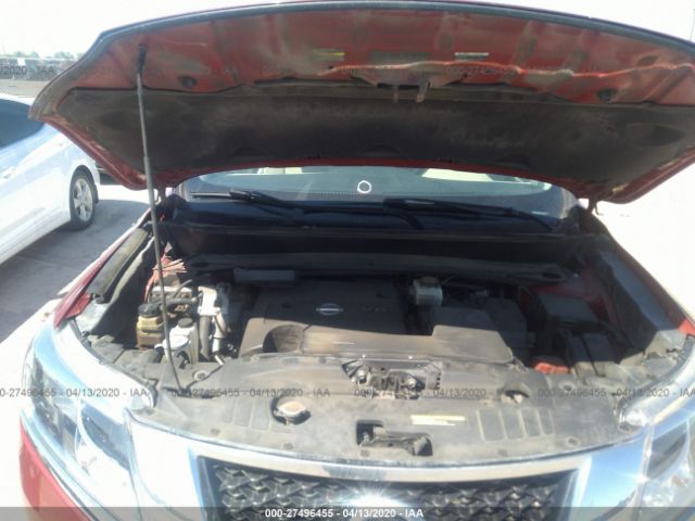 5N1AR2MN3GC634368 - 2016 NISSAN PATHFINDER S/SV/SL/PLATINUM Red photo 10