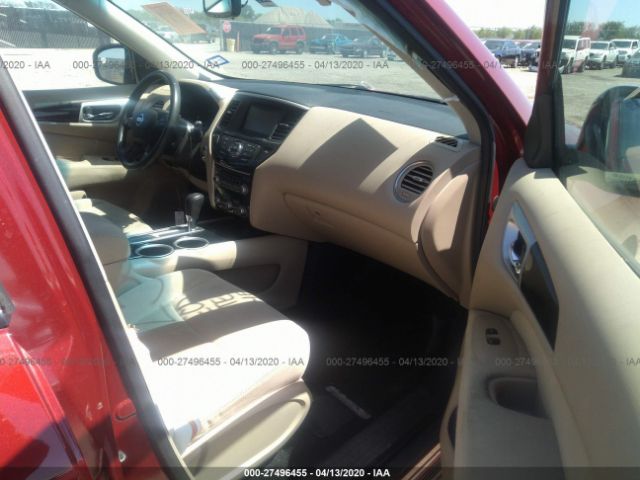 5N1AR2MN3GC634368 - 2016 NISSAN PATHFINDER S/SV/SL/PLATINUM Red photo 5