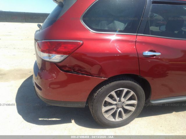 5N1AR2MN3GC634368 - 2016 NISSAN PATHFINDER S/SV/SL/PLATINUM Red photo 6