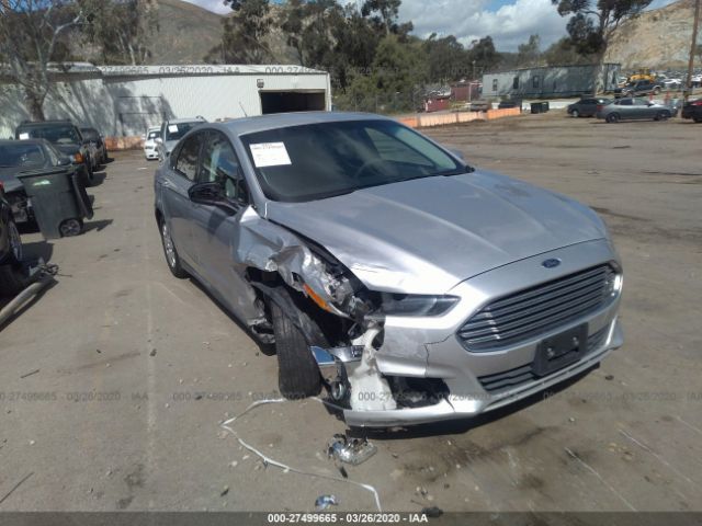 3FA6P0G77DR194367 - 2013 FORD FUSION S Silver photo 1