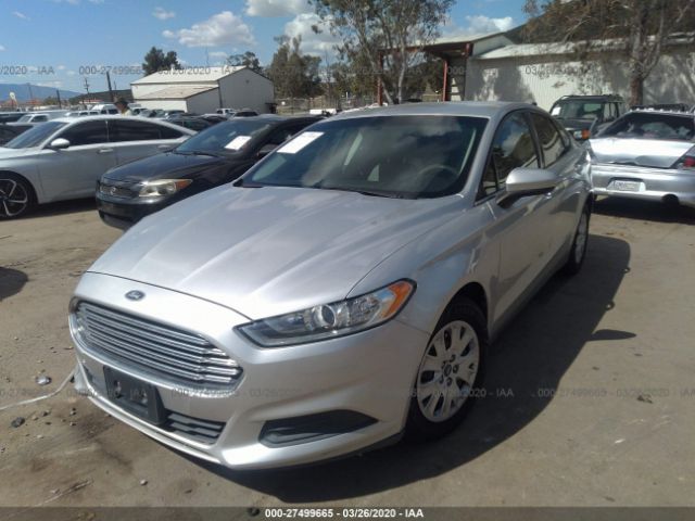 3FA6P0G77DR194367 - 2013 FORD FUSION S Silver photo 2