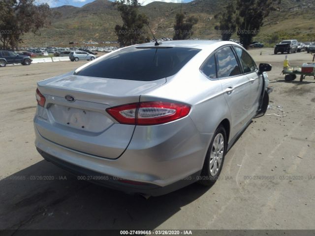 3FA6P0G77DR194367 - 2013 FORD FUSION S Silver photo 4