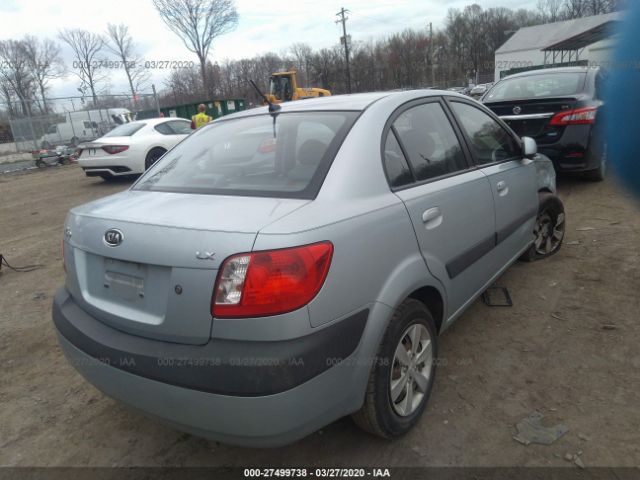 KNADE123086407161 - 2008 KIA RIO LX/SX Blue photo 4