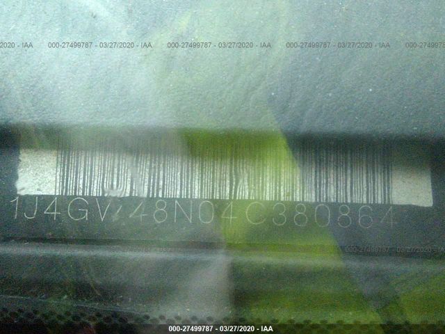 1J4GW48N04C380864 - 2004 JEEP GRAND CHEROKEE LAREDO/COLUMBIA/FREEDOM 黑色 照片 9