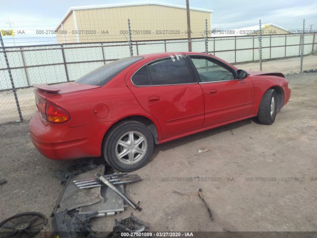 1G3NL52F94C170518 - 2004 OLDSMOBILE ALERO GL Red photo 4