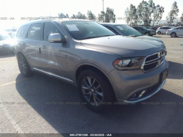 1C4RDHDG0EC537569 - 2014 DODGE DURANGO LIMITED Gray photo 1