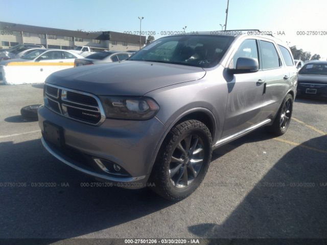 1C4RDHDG0EC537569 - 2014 DODGE DURANGO LIMITED Gray photo 2