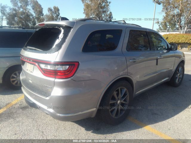 1C4RDHDG0EC537569 - 2014 DODGE DURANGO LIMITED Gray photo 4