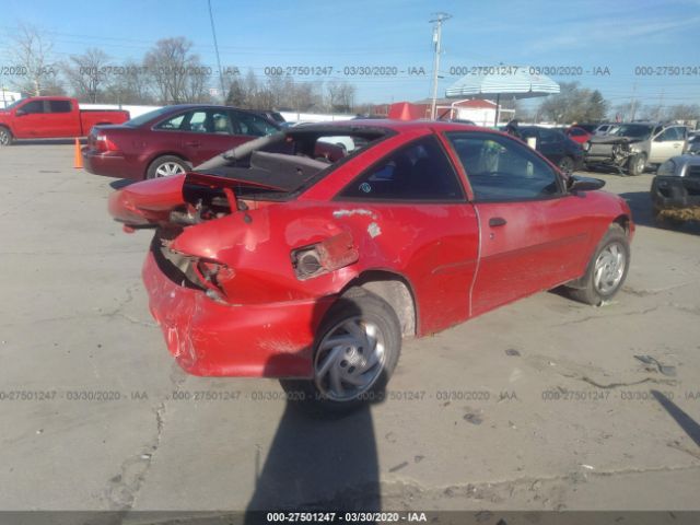 1G1JC1241VM116995 - 1997 CHEVROLET CAVALIER RS Red photo 4