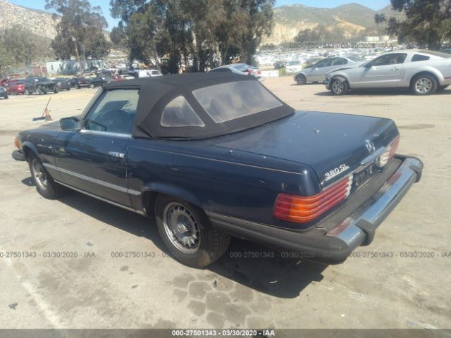 WDBBA45A3EA000315 - 1984 MERCEDES-BENZ 380 SL Blue photo 3