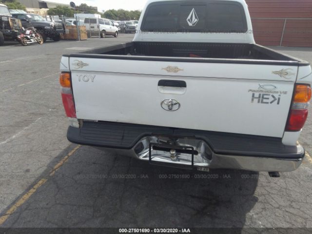 5TEGN92N64Z338585 - 2004 TOYOTA TACOMA DOUBLE CAB PRERUNNER White photo 6