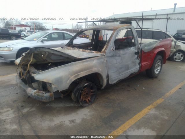 1D7FL16X93S159688 - 2003 DODGE DAKOTA SXT Red photo 2