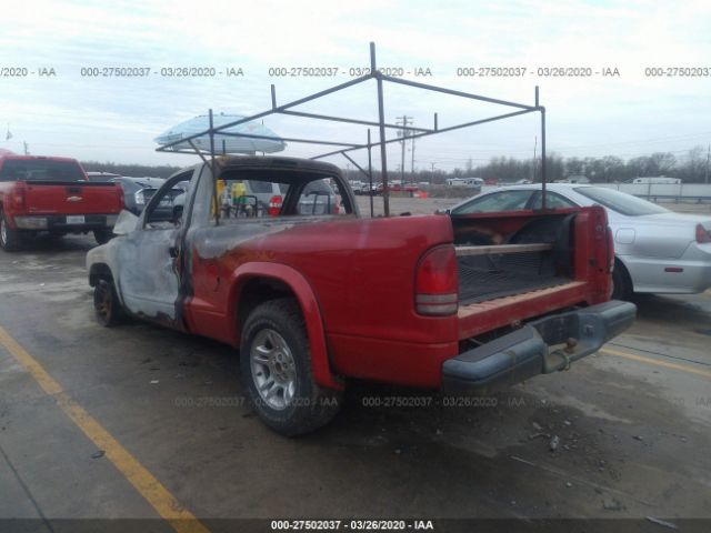 1D7FL16X93S159688 - 2003 DODGE DAKOTA SXT Red photo 3