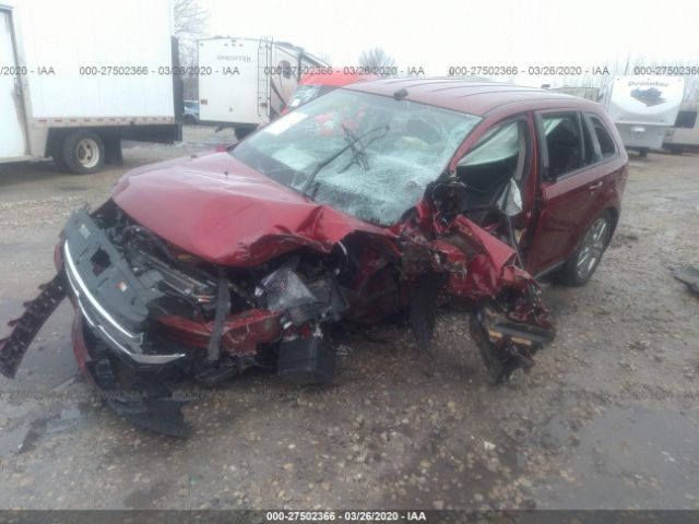 2FMDK3JC4DBA94664 - 2013 FORD EDGE SEL Burgundy photo 2