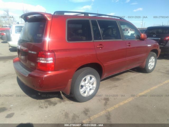 JTEHF21A920063388 - 2002 TOYOTA HIGHLANDER LIMITED Red photo 4