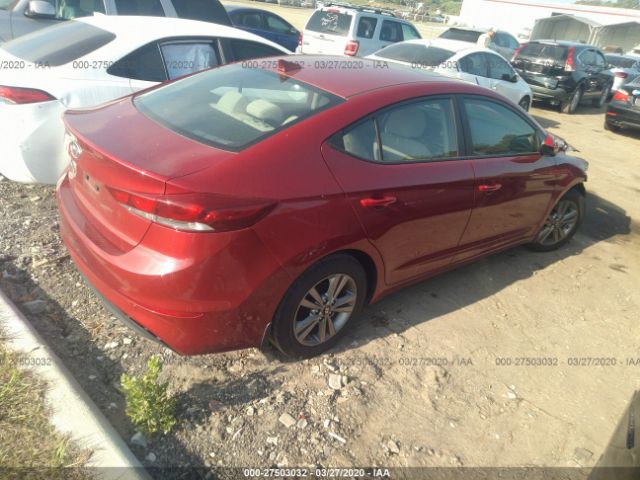 KMHD84LF9HU275335 - 2017 HYUNDAI ELANTRA SE/VALUE/LIMITED Red photo 4