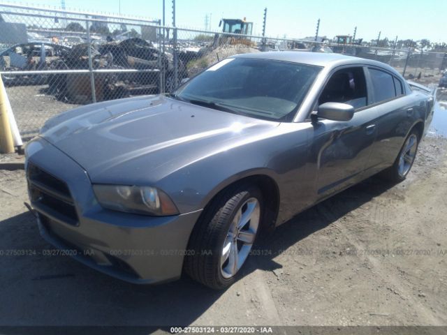 2B3CL3CG2BH587185 - 2011 DODGE CHARGER  Gray photo 2