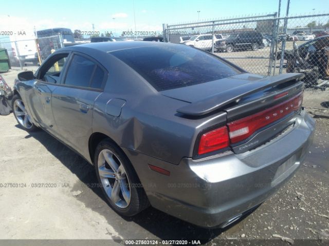 2B3CL3CG2BH587185 - 2011 DODGE CHARGER  Gray photo 3