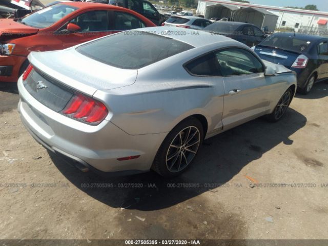 1FA6P8TH2K5200380 - 2019 FORD MUSTANG  Silver photo 4