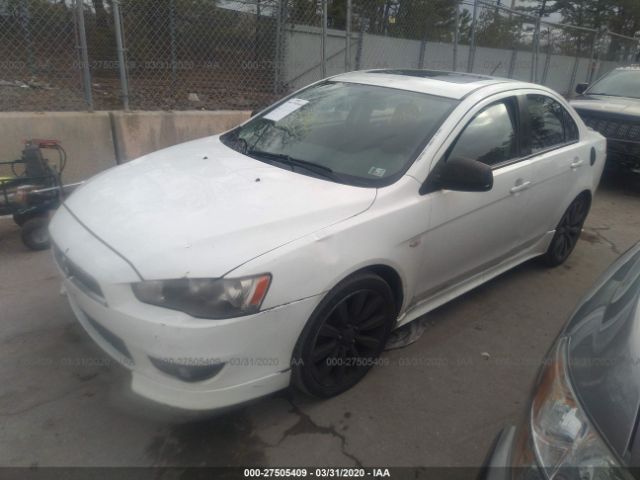 JA3AU86W59U015780 - 2009 MITSUBISHI LANCER GTS White photo 2