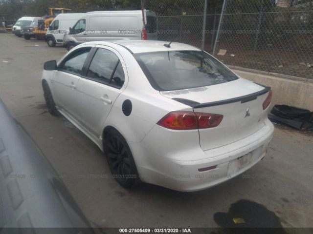 JA3AU86W59U015780 - 2009 MITSUBISHI LANCER GTS White photo 3