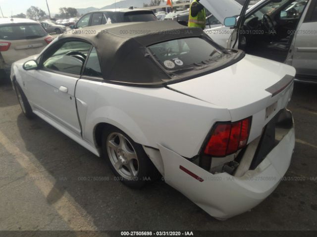 1FAFP44463F445425 - 2003 FORD MUSTANG  White photo 3