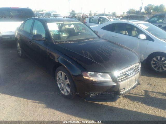 WAUAFAFL1BN022571 - 2011 AUDI A4 PREMIUM Black photo 1