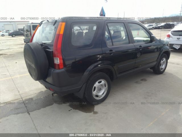 JHLRD68434C001401 - 2004 HONDA CR-V LX Black photo 4