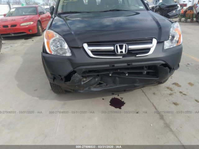 JHLRD68434C001401 - 2004 HONDA CR-V LX Black photo 6