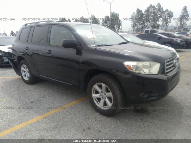 5TDZK3EH2AS003689 - 2010 TOYOTA HIGHLANDER  Black photo 1