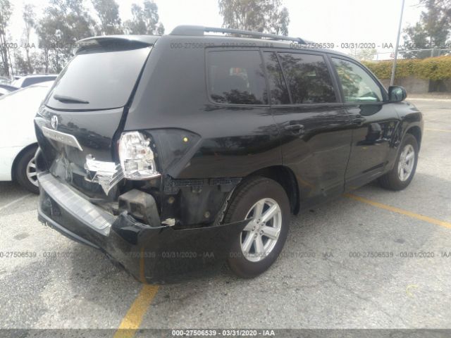 5TDZK3EH2AS003689 - 2010 TOYOTA HIGHLANDER  Black photo 4