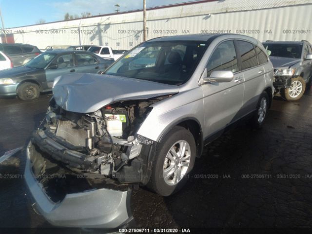 JHLRE4H77BC034751 - 2011 HONDA CR-V EXL Silver photo 2