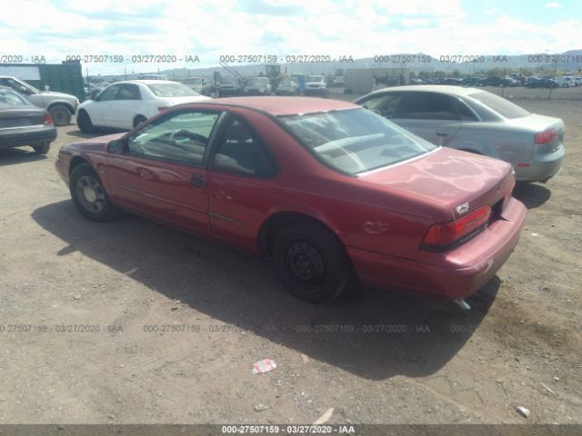 1FALP62W5SH175187 - 1995 FORD THUNDERBIRD LX Red photo 3