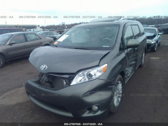 5TDYK3DC7DS351851 - 2013 TOYOTA SIENNA XLE/LIMITED Gray photo 2