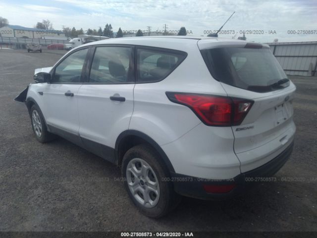 1FMCU0F70KUB38618 - 2019 FORD ESCAPE S White photo 3