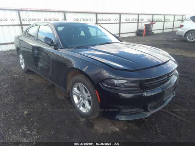 2C3CDXBGXKH664670 - 2019 DODGE CHARGER SXT Black photo 1