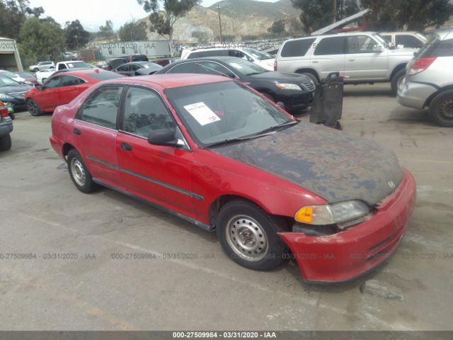 1HGEG8642SL010025 - 1995 HONDA CIVIC DX/LX Red photo 1