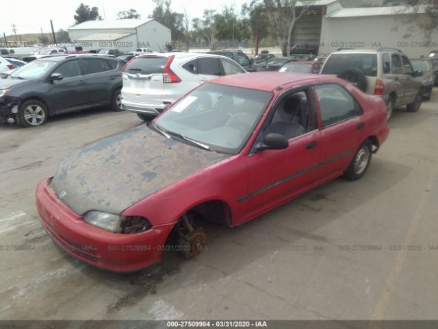 1HGEG8642SL010025 - 1995 HONDA CIVIC DX/LX Red photo 6