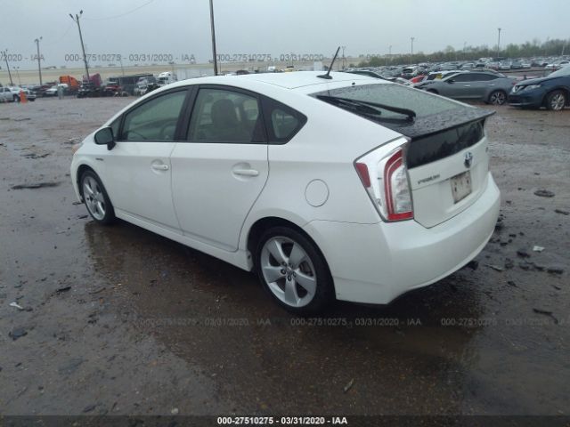 JTDKN3DU5C1548437 - 2012 TOYOTA PRIUS  White photo 3