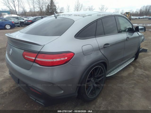 4JGED7FB7GA020130 - 2016 MERCEDES-BENZ GLE COUPE 63 AMG-S Gray photo 4