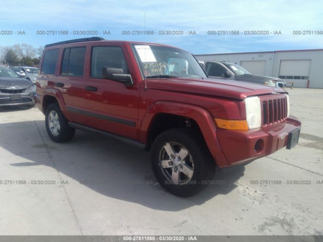 1J8HG48K06C226051 - 2006 JEEP COMMANDER  Red photo 1