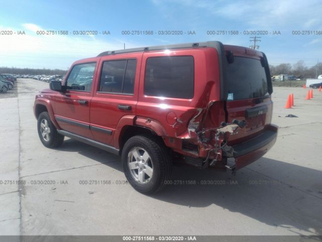 1J8HG48K06C226051 - 2006 JEEP COMMANDER  Red photo 3