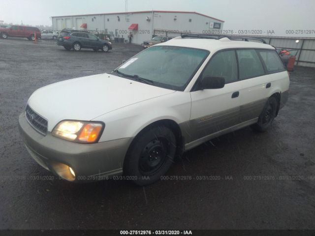 4S3BH675337602828 - 2003 SUBARU LEGACY OUTBACK AWP White photo 2