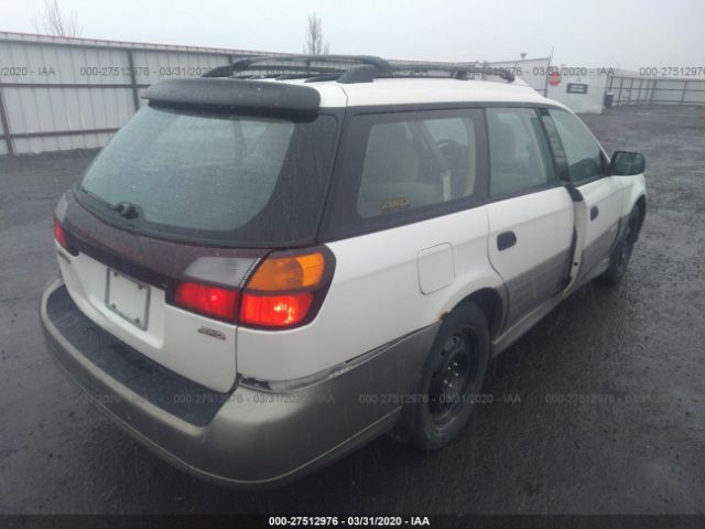 4S3BH675337602828 - 2003 SUBARU LEGACY OUTBACK AWP White photo 4