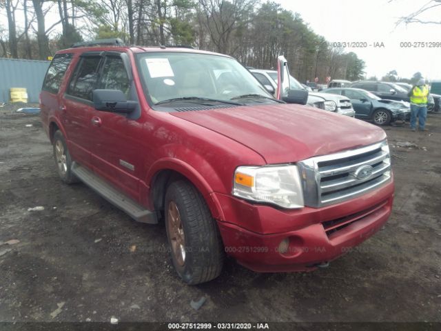 1FMFU16518LA13479 - 2008 FORD EXPEDITION XLT Red photo 1